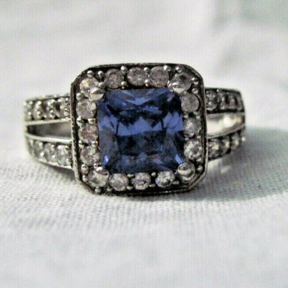 Jewelry - Sterling Silver Deep Purple Cubic Zirconia Ring